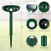 2 Pack Solar Ultrasonic Animal Repellent with PIR Motion Sensor, Weatherproof Outdoor Pest Deterrent for Garden Yard