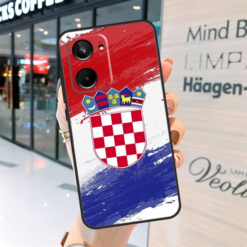 Croatia Flag Case For Realme 15 Pro 12 11 13 14 Pro Plus GT6 GT7 C55 C51 C53 C25 C63 C61 C65 C67 C71 C75