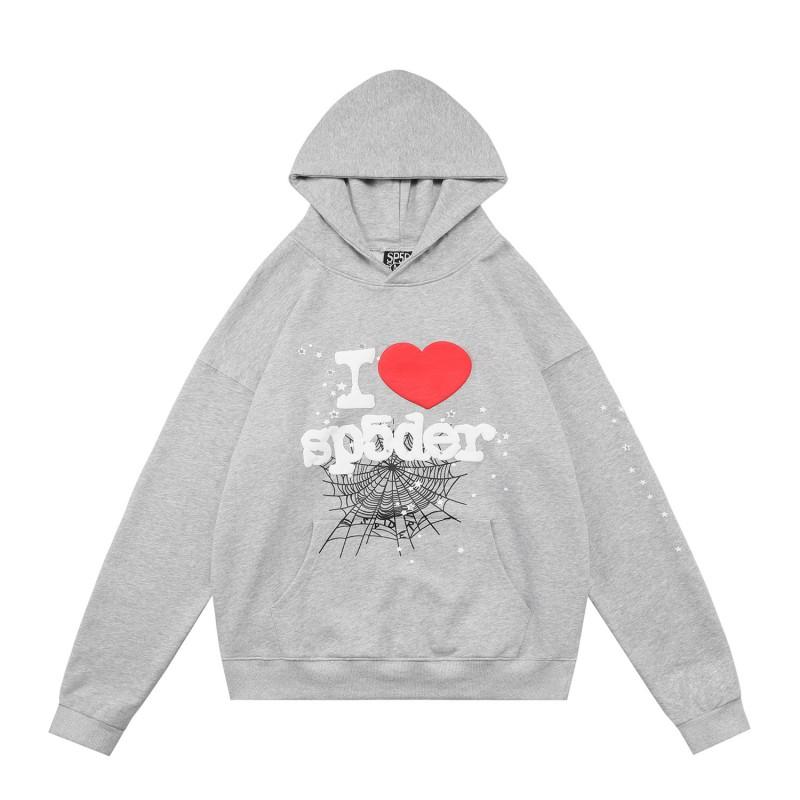 Men Women Unisex Hooded Sweatshirt S5 Letter Print Rhinestone Casual Loose Fit Top