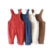 Corduroy Baby Jumpsuit for Girls Fashion Autumn Kids Pants for Boys Solid Pocket Overalls