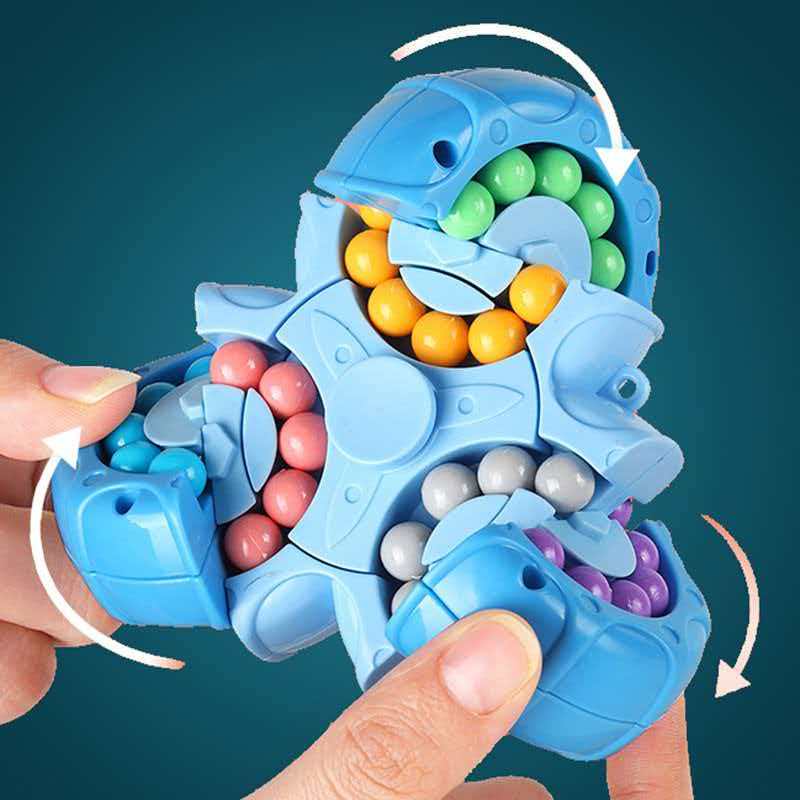 Игрушки Треугольник Вращающийся Магические Бобы Головоломка Fidget Spinner Сенсорный Снятие Стресса СДВГ Тревожность Подарки Для Взрослых Подростков Мальчиков Девочек