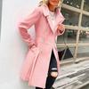 Autumn and Winter Long Woolen Women's Coat Jacket Double-breasted