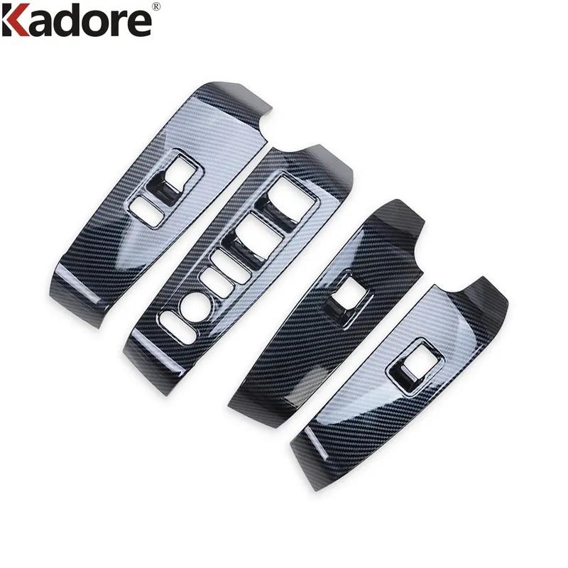 For Honda Civic 2024 Carbon Fiber Car Inner Door Window Lift Switch Button Panel Cover Trim Interior Accessories