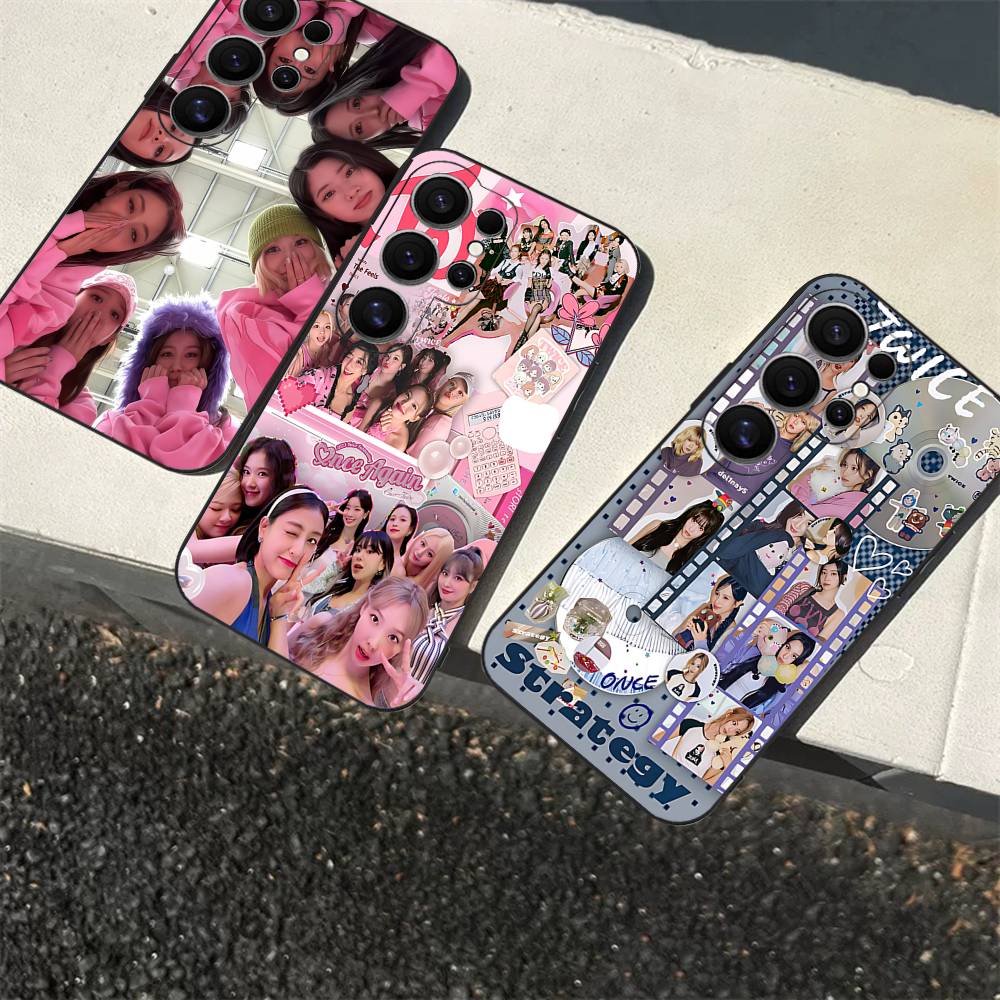 Kpop T-Twice Phone Case For Samsung S 24 Fe 25 Ultra Plus 20 Lite 21 30 22 23 24 22 Ultra 5G Fundas
