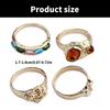 4pcs Colorful Resin Finger Rings Jewelry Set Versatile Resin Rings Set Finger Accessory For Enhancing Any Outfit