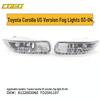 Fog Light Front Bumper Light for 2003-2004 US Toyota Corolla (Part Numbers: 8121002060/8122002060)