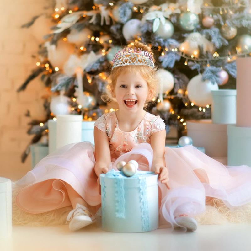 Повязка-корона на день рождения женская для именинницы тиара на день рождения аксессуары для волос шляпа для торта товары для вечеринки