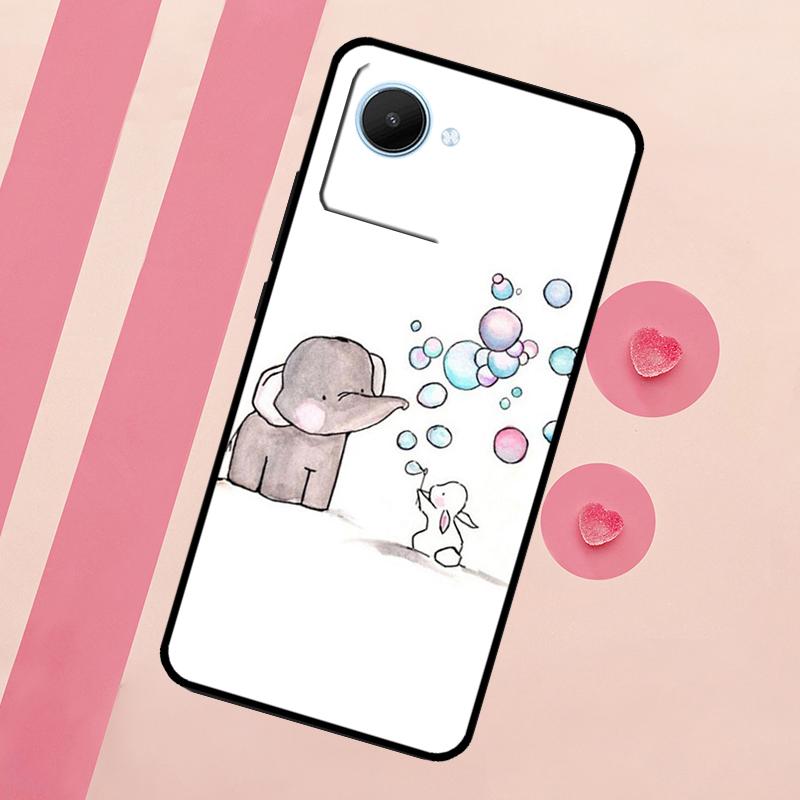 Милый Слон Для Realme 10 11 12 13 14 Pro Plus C55 C71 C75 C67 C63 C61 C53 C35 C65 GT6 GT7 15 Pro Чехол