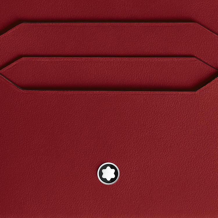 Montblanc Meisterstück Шестиконечная Белая Звезда Логотип Полнозернистая Кожа Держатель для Карт Мужской Держатель для Карт Коричневый 198809