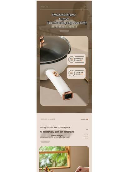 Многофункциональный электрический вок: Пароварка, Кипячение, Жарка - Компактная мультиварка для общежитий