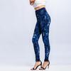 Women Leggings Print Leggings Imitation Jean Slim Fitness Elastic Seamless Leggings