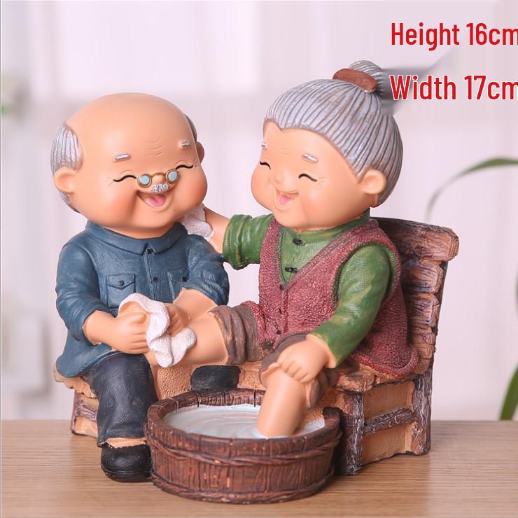 Фигурка пожилой пары, держащейся за руки: Романтический декор для дома, подарок на свадьбу или ко Дню святого Валентина