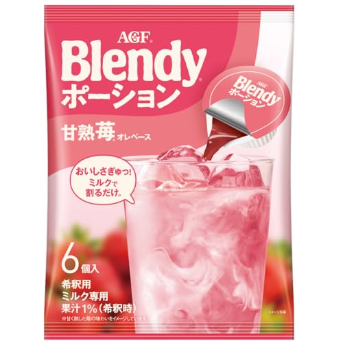 AGF Blendy Potion Sweet Ripe Strawberry Ole Base 6 pieces Milk