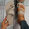 Spring and Summer 2024 Large Denim Women's Slippers Cover Toe Fashion Comfortable Flat Heel Women's Sandals