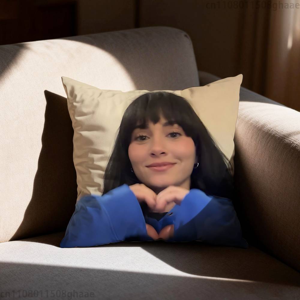 AAitana Cuarto azul Pillow Case Square DoubleSided Printing Short Plush Sofa Cushion Cover Bedroom Bedside Pillow