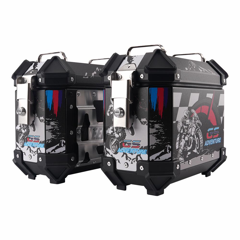 Универсальные мотоциклетные алюминиевые боковые кофры – Водонепроницаемые, Противоударные, Быстросъемные (18 л/28 л/35 л)