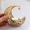 Moon Shaped Candle Holder Tealight Holder Metal Moon Candle Stand Candlestick for Christmas Dining Wedding Home Decors
