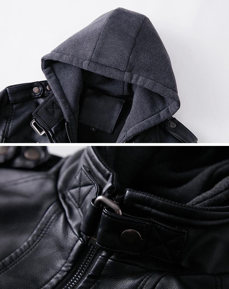 Повседневная кожаная куртка мужская теплая ветрозащитная искусственная кожа мотоциклетное пальто-бомбер модная искусственная кожа с капюшоном пилотная верхняя одежда куртки евро размер