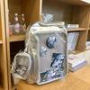Школьная сумка Новая Универсальная Прозрачная Сумка для боли Рюкзак для ученика средней школы Корейская версия Повседневный Большая вместимость Японская ins Школьная сумка