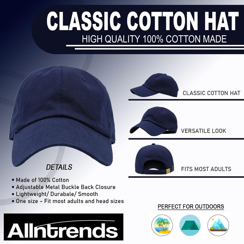 FedEx Grand Hat Embroidered Cotton Cap Classic Adjustable Baseball Cap, White Orange Print, One Size