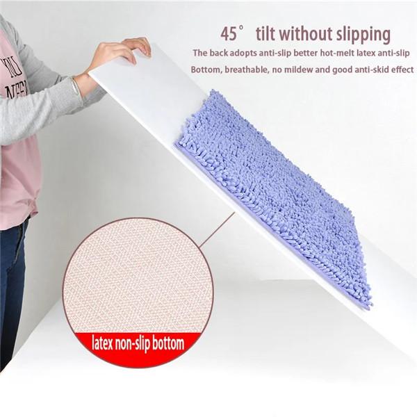 Полукруглый нескользящий напольный коврик для ванной комнаты, пушистый меховой ковер, впитывающий коврик для ванной комнаты, противоскользящий коврик, кухонный коврик, коврик для пола