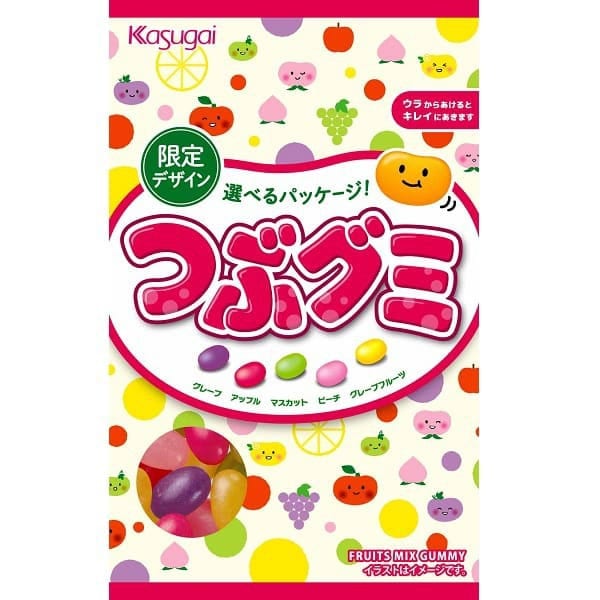 Кондитерские изделия Kasugai «Tsubu Gummi» 80 г Четыре вида упаковок мармеладных конфет с ограниченным сроком действия. Четыре вида упаковок мармеладных конфет с ограниченным сроком действия