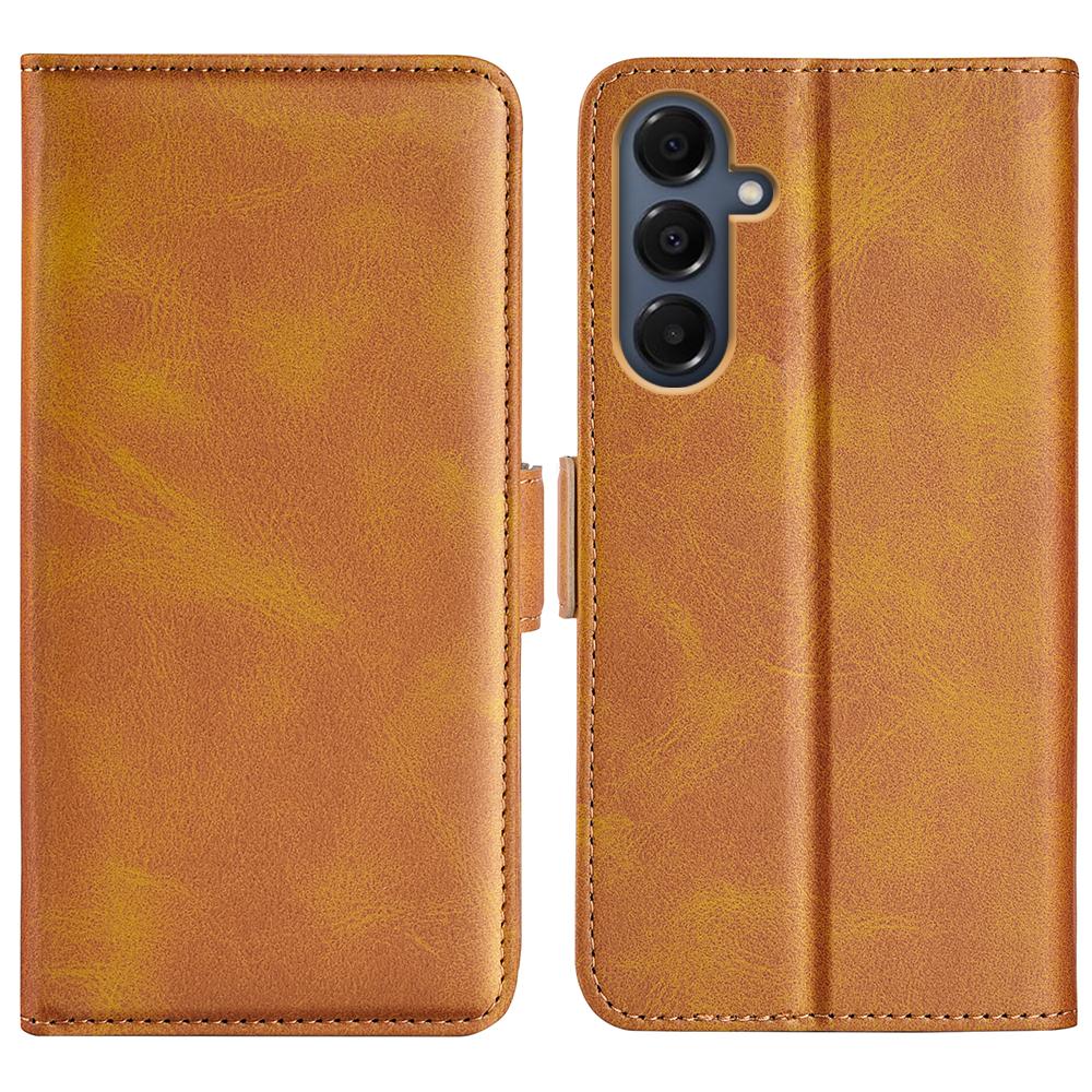 For Samsung Galaxy A17 Case Calf Texture Leather Wallet Phone Cover