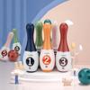 Kids Toy Bowling Set Includes 6 Plastic Pins & 2 Balls Toddler Indoor Outdoor Games Educational Halloween Gifts for Boys Girls