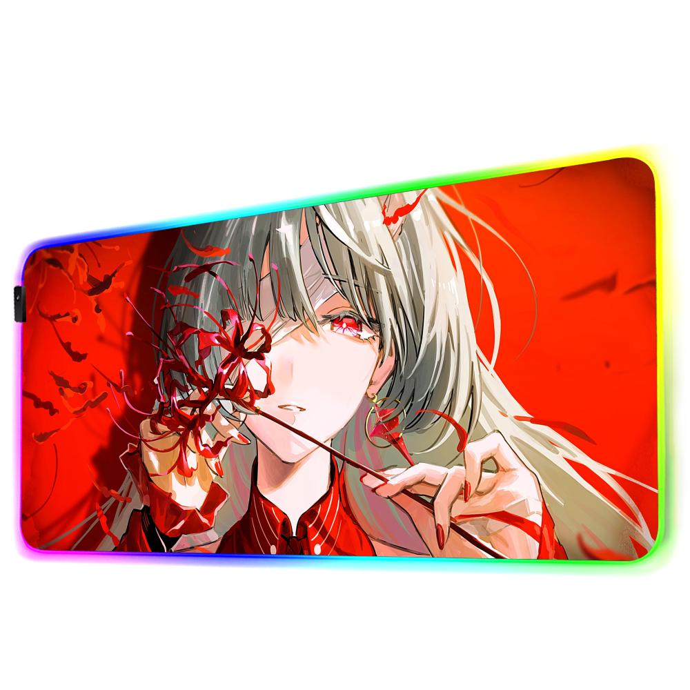 Phrolova wuthering Коврик для мыши RGB Игровой коврик для мыши Большой светодиодный коврик Настольный коврик для ПК Светящийся коврик для мыши Большие коврики для клавиатуры Настольный ковер С