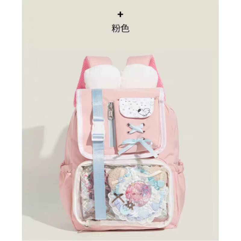 New Y2K Ita Backpacks Cute Girls Transparent Bags Students DIY Display Schoolbag Large Capacity Rucksacks Casual Travel Knapsack