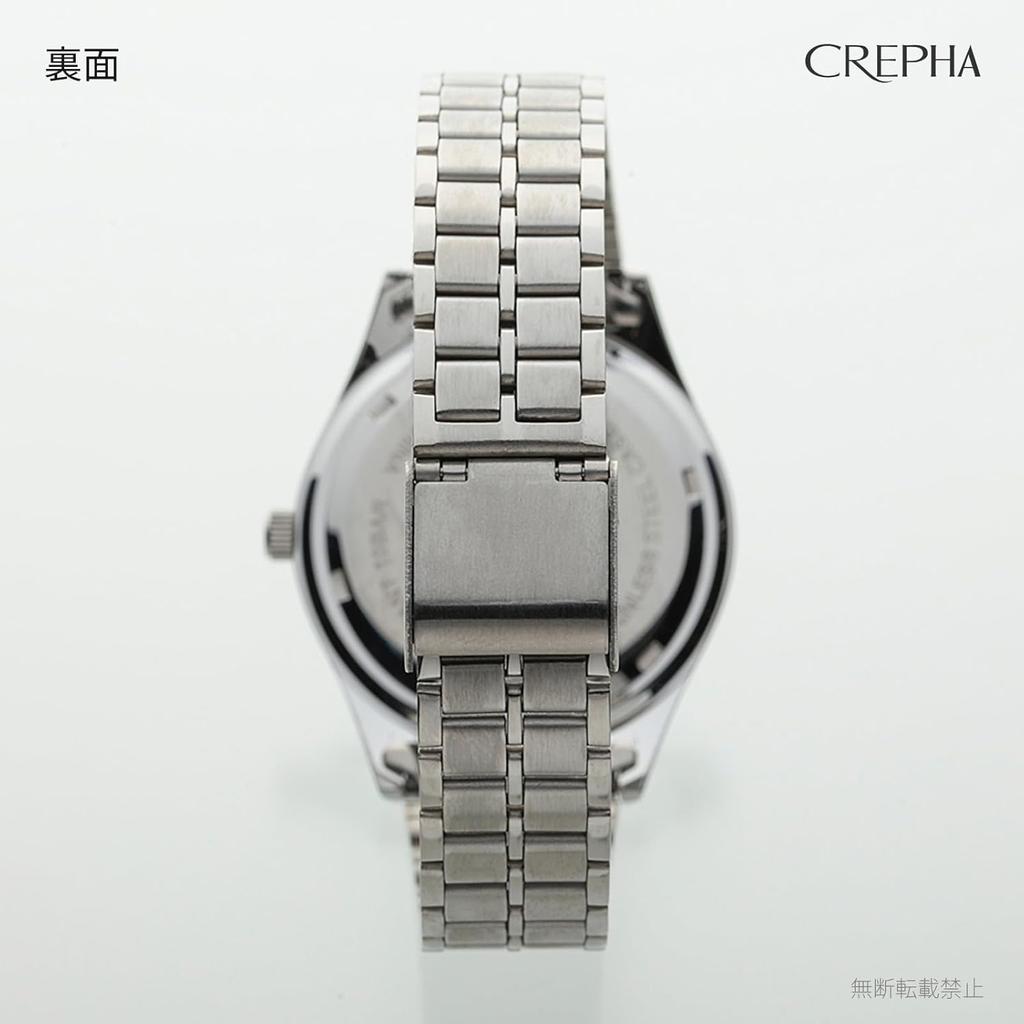 [Klefa] Аналоговые мужские часы водонепроницаемые металлический ремешок серебристый TE-AM010-BKS