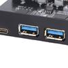 PCIe To USB 3.2 Gen 2 Expansion Card 20Gbps 5-Port PCI Express A for Desktop PC with USB Type A/C Ports