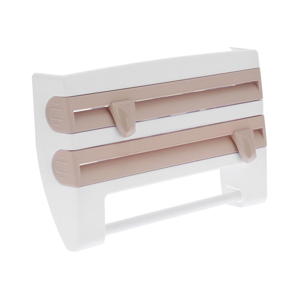 Подставка для хранения пищевой пленки Диспенсер-резак для пленки Держатель для бумажных полотенец Кухонные принадлежности Хаки