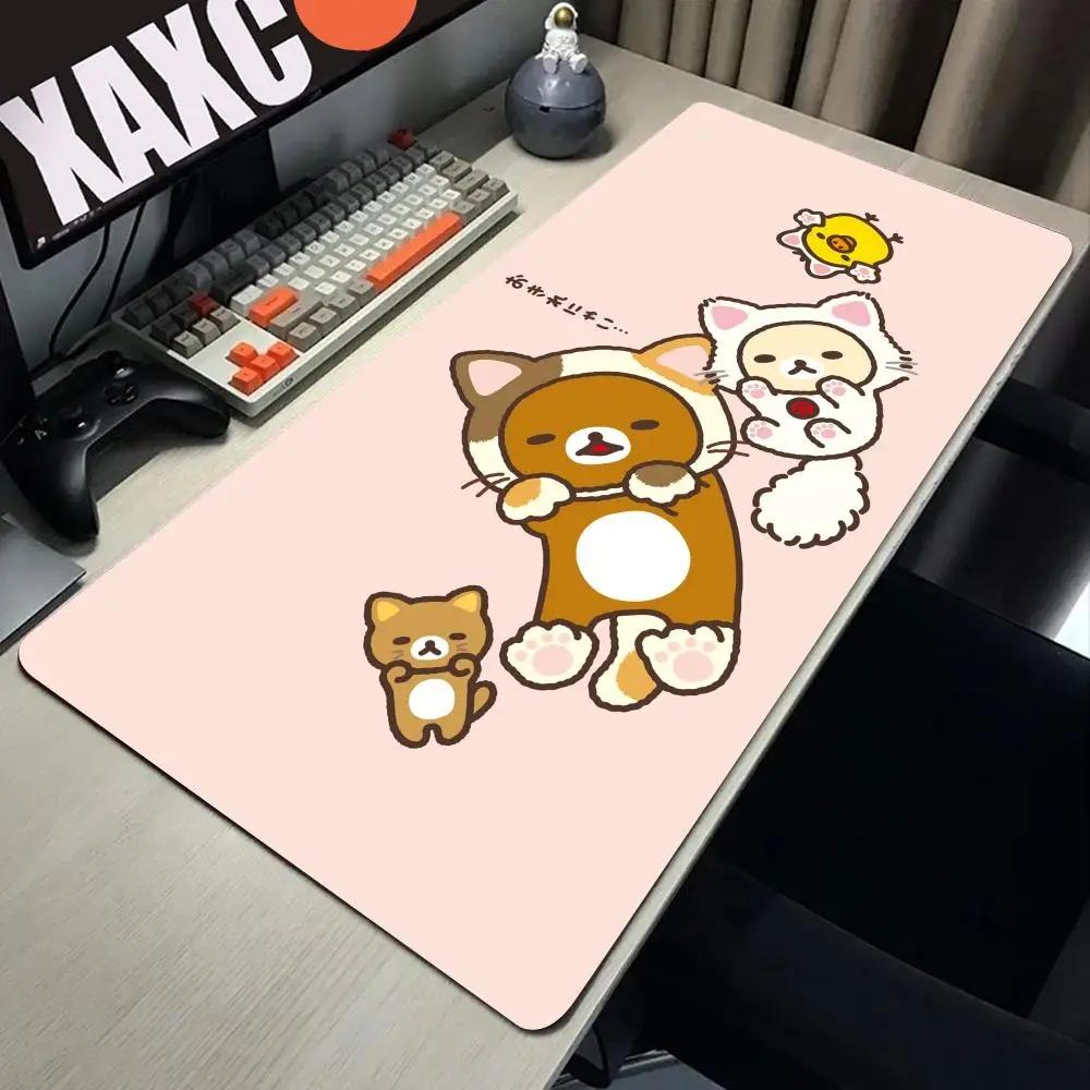Большой коврик для мыши Rilakkuma-es Коврик для мыши для геймеров Офисные аксессуары Корпус для ПК Игровой коврик для стола Компьютерные столы Коврики для клавиатуры