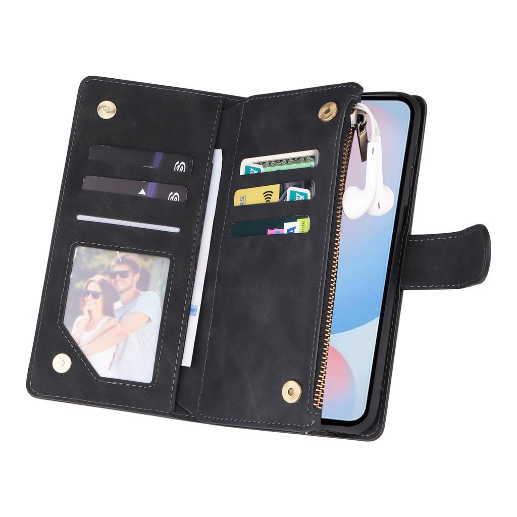For Samsung Galaxy A56 5G Case Zipper Wallet Multiple Card Slots Leather Phone Cover