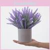 Искусственное растение лаванда с горшком для декора дома и офиса Романтическая композиция для стола