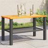 VidaXL Garden Table, Dining Table, Meal Table, Outdoor Patio Backyard Furniture, Black Woven Resin 366270