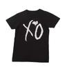 The Weeknd XO базовый логотип Перепечатанная черная футболка Полный размер S-4XL