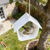 Водонепроницаемая кормушка для птиц в форме домика, подвесная, погодоустойчивая, для патио, террасы, веранды, сада, заднего двора