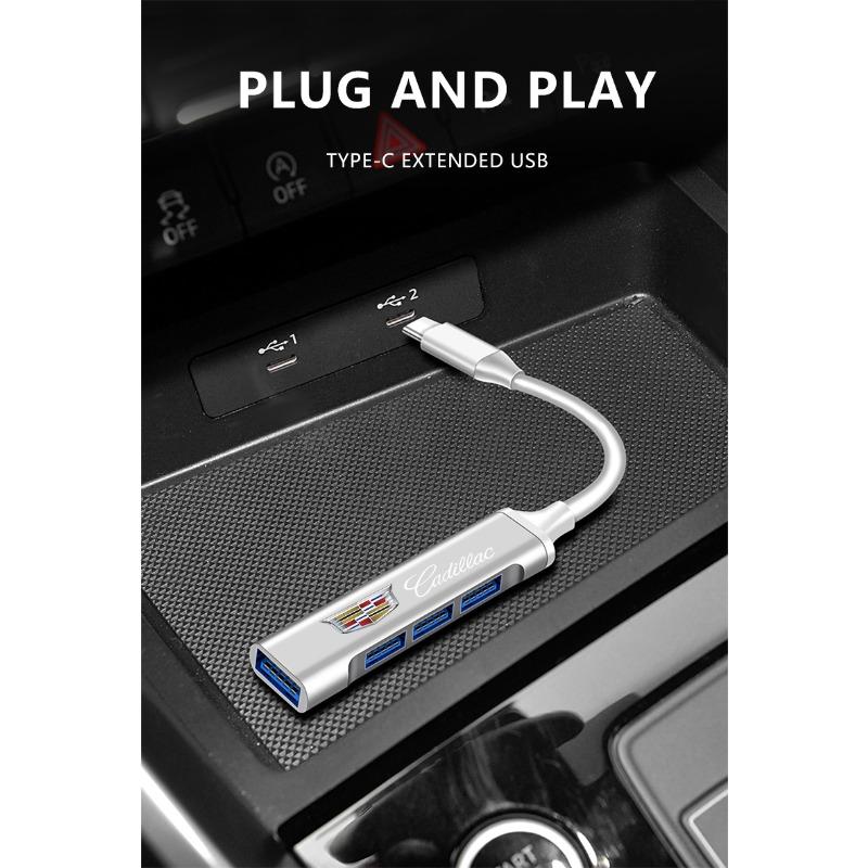 Адаптер-распределитель USB Type-C Многопортовый концентратор Автотовары Для Cadillac CT5 CT6 CTS Seville ATS XTS Celestiq Ciel Escala SRX XT4 XT5 ELR Elmiraj EXT