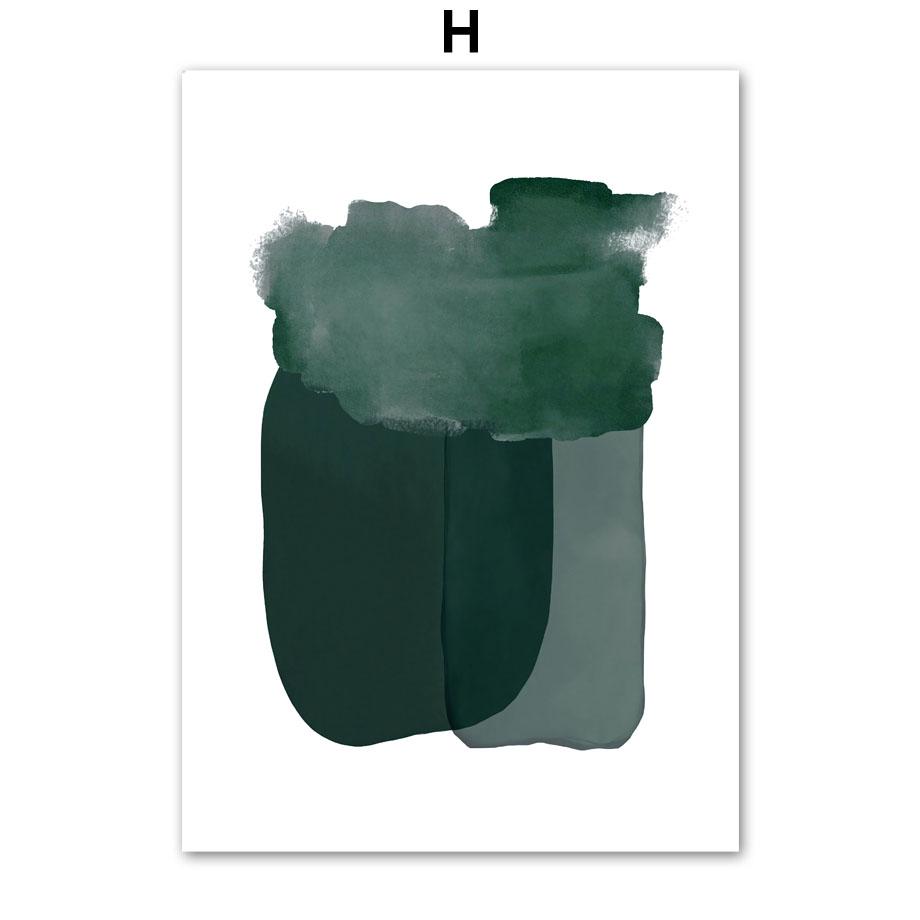 Зеленое растение агава кактус линия геометрия абстрактный постер печать холст картина скандинавское настенное искусство картины для гостиной домашний декор