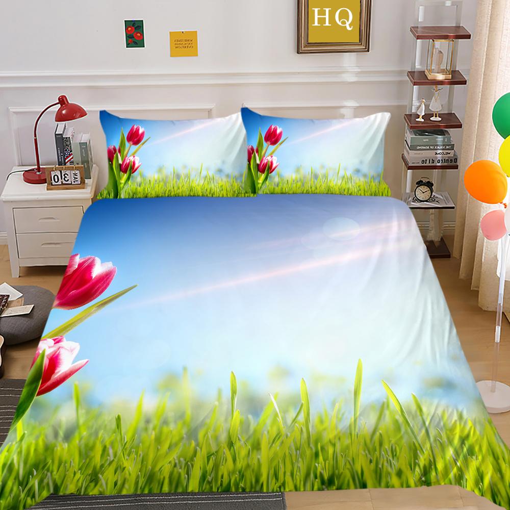 Покрывало с 3D цветами и принтом, постельное белье королевского размера, полиэстеровые покрывала, модное домашнее постельное белье для девочек