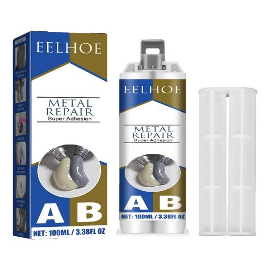 Клей для ремонта металла Быстросохнущий Сильная липкость Жаростойкий Устойчивый к старению Водонепроницаемый клей AB для металла Чугунный клей