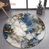 Новый стиль Роскошный Мраморный Цвет Белое Золото Круглый Ковер для Спальни Гостиной Украшение, Декор для питомцев Напольный коврик