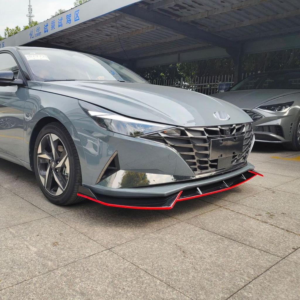 Комплект переднего сплиттера и юбок для Hyundai Elantra 7-го поколения: Бампер Анти-Коллизия
