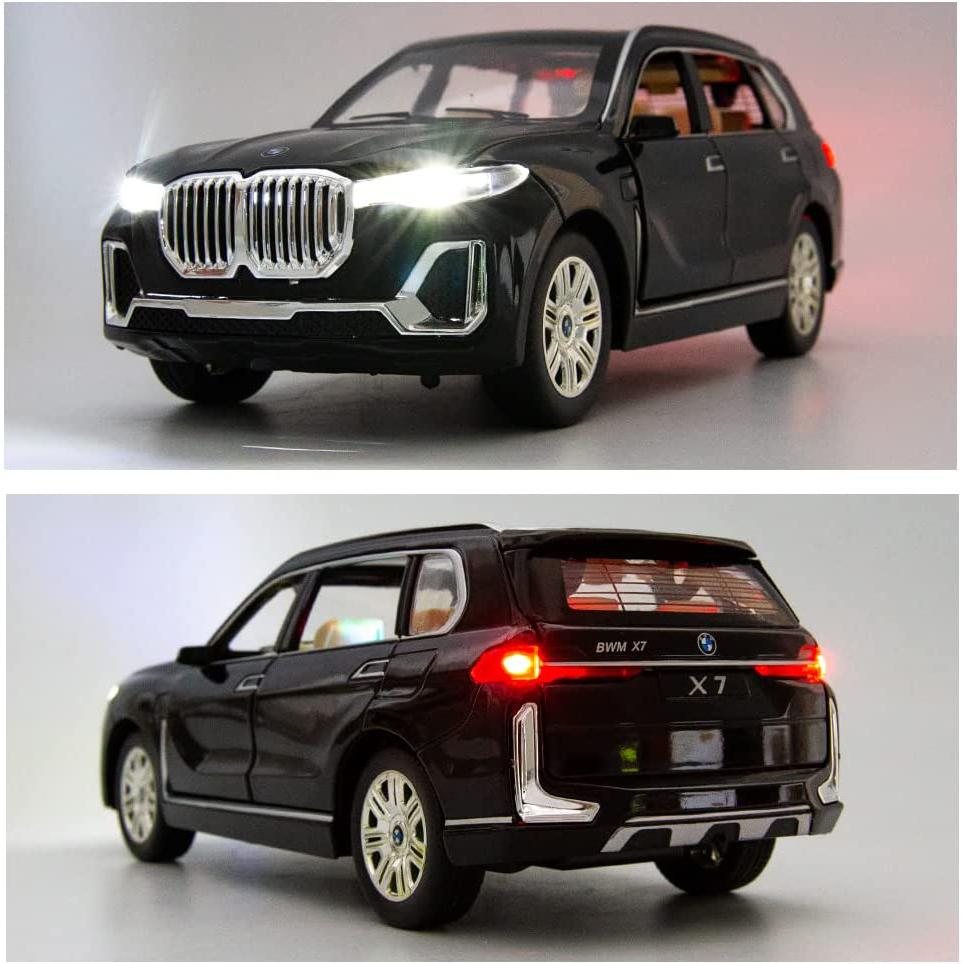 1:24 масштаба X7, литая под давлением модель автомобиля из сплава, игрушечный транспорт со звуком и светом, подарок для детей и коллекционные игрушки для мальчиков
