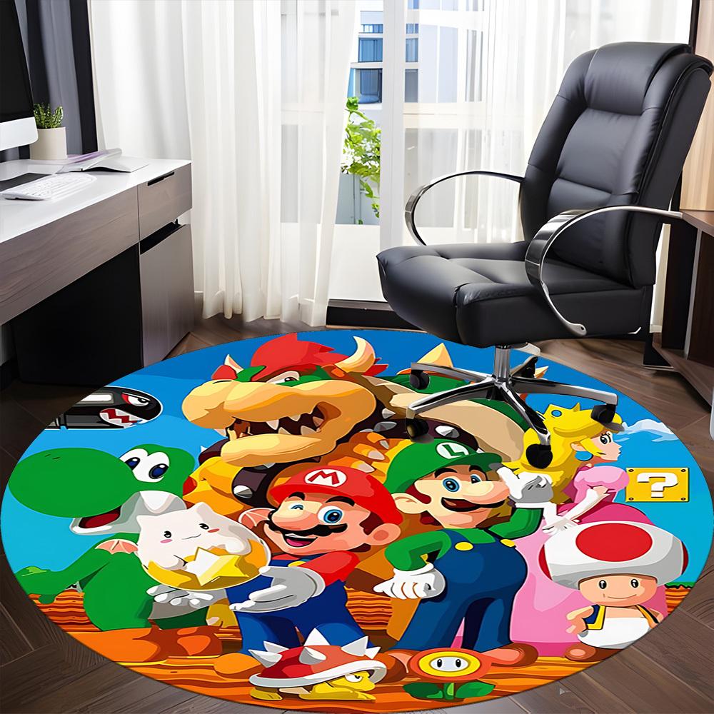 1 шт. Коврик-сиденье Super Mario Bros для офиса, нескользящий, мягкий и удобный, коврик для офиса, игр, легкий круглый напольный коврик