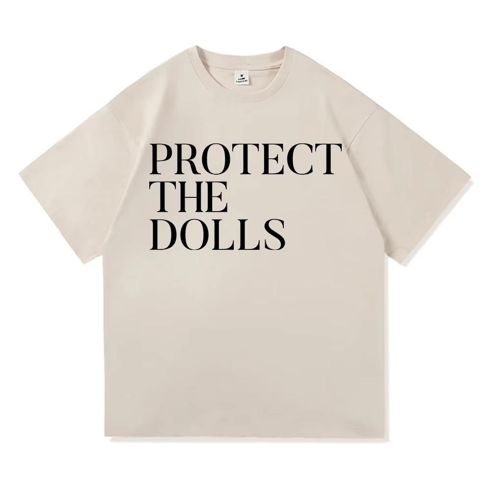 Protect The Dolls Same Style Graphic Print Tshirt 2026 Unisex Unisex Harajuku Casual Cotton Summer New Tee Tops