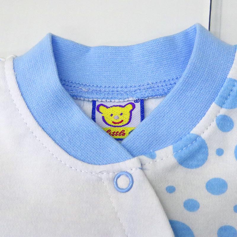 Хлопковый боди с длинным рукавом для малыша с милым животным принтом и горошком для осени и зимы