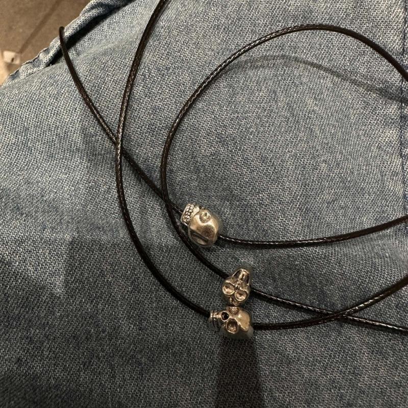 Ретро Ожерелье-подвеска Череп Антикварная Акриловая Ключичная Цепь Винтажные Готические Украшения Подарки Ожерелья-чокеры Скелет